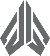 Минималистичный логотип аквамаринового цвета, абстрактный символ сауны с ледяным душем.